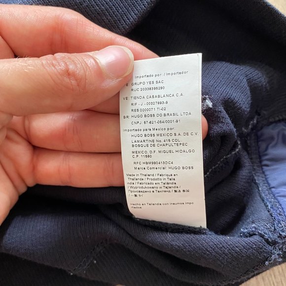 Hugo Boss Navy Cotton Knit Half-Zip Sweater - Picture 11 of 14